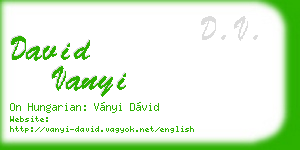 david vanyi business card