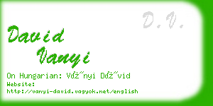 david vanyi business card